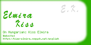 elmira kiss business card